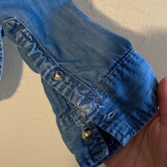 Women’s Abercrombie & Fitch Boyfriend Chambray Denim Button Shirt XS Vintage - Picture 6 of 8